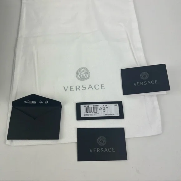 Versace Metallic Patent Leather Medusa Head With Rhinestone size 40 or 9.5 - Picture 11 of 16